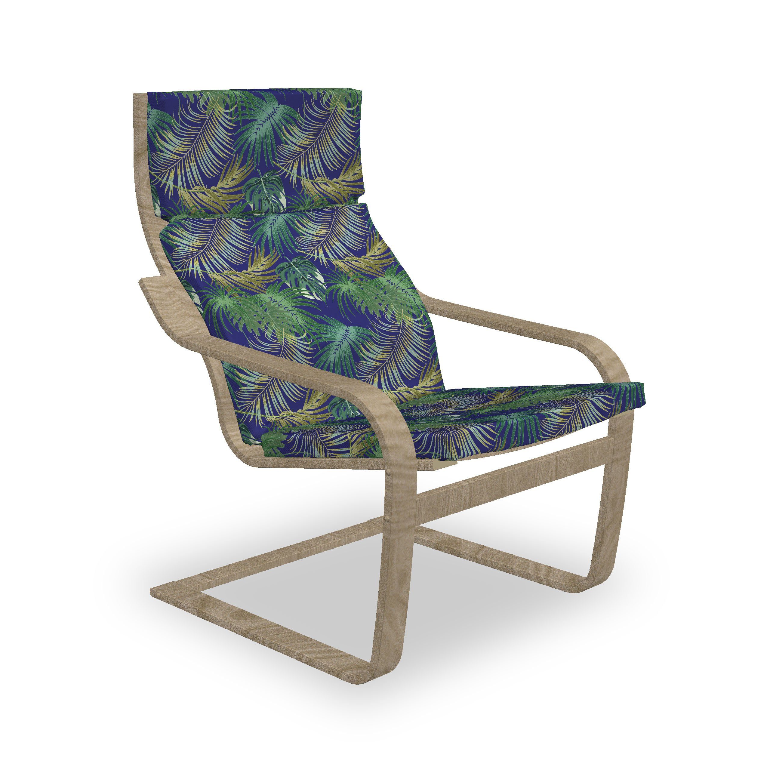Abakuhaus Stuhlkissen Sitzkissen mit Stuhlkissen mit Hakenschlaufe und Reißverschluss, Blätter Hawaii-Palmen Design