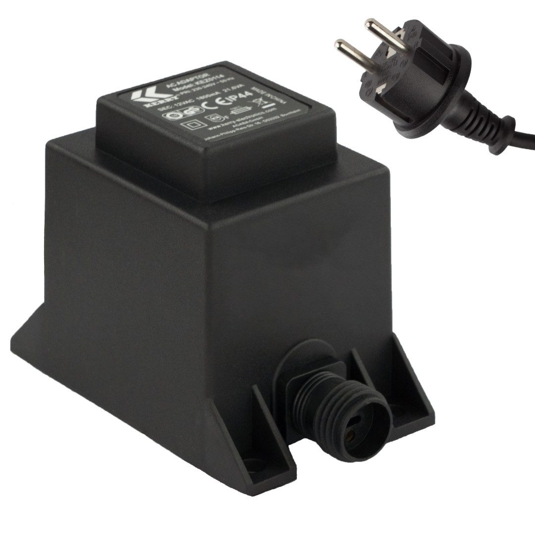 12V 21,6VA/21,6W Trafo/Transformator AC/AC IP44 LEDBeleuchtung kez0114 LED Trafo
