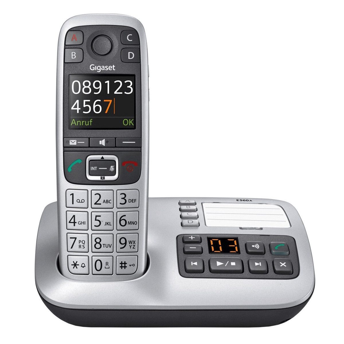 Gigaset E560A Schnurloses DECT-Telefon (Optische Anrufanzeige)