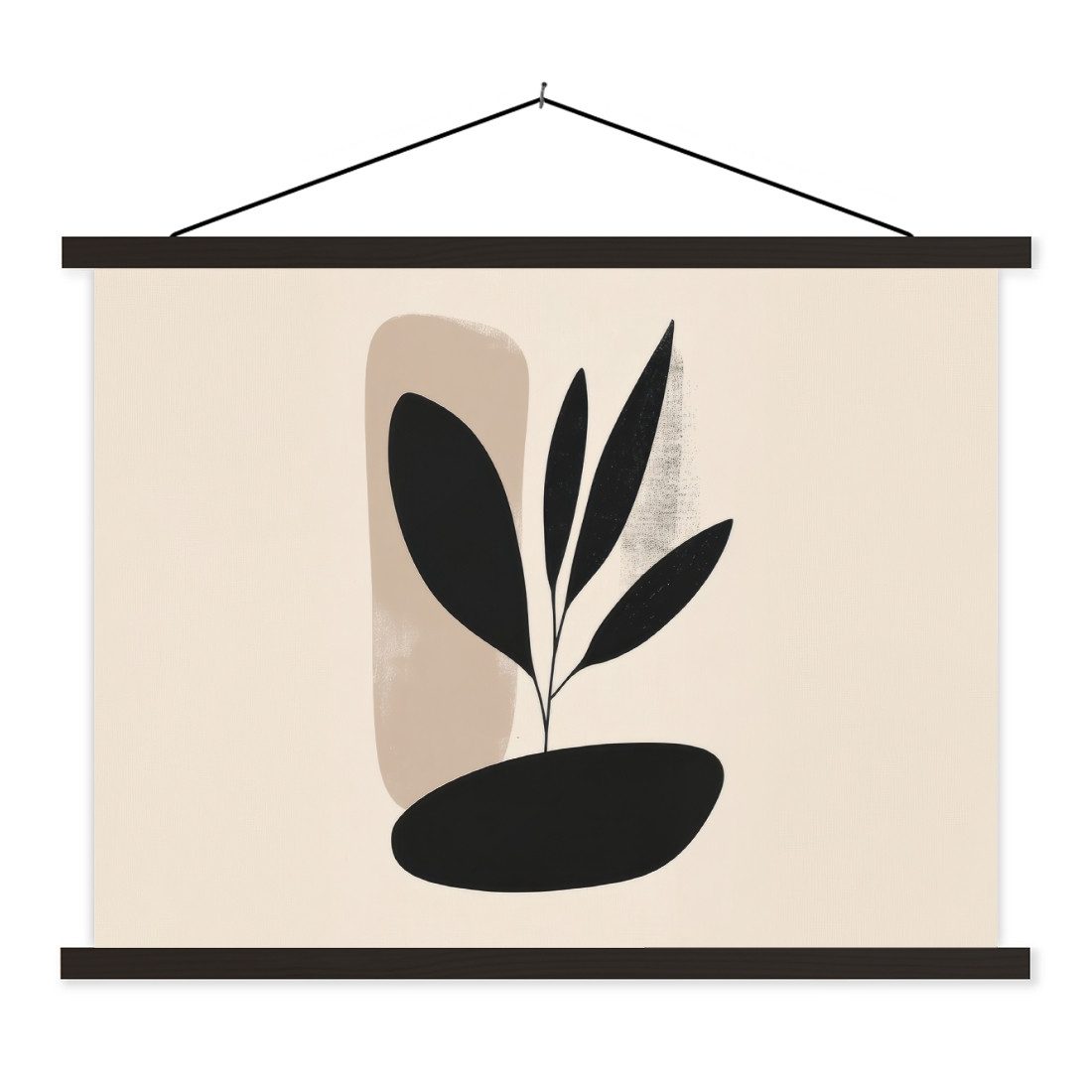 Poster Pflanze - Beige - Japanisch