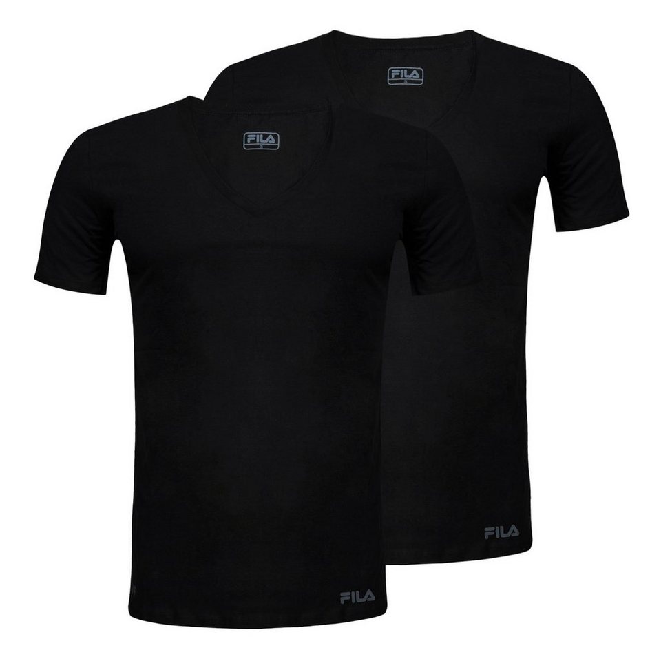 Fila T-Shirt 2er Pack V-Neck aus weichem Baumwolljersey