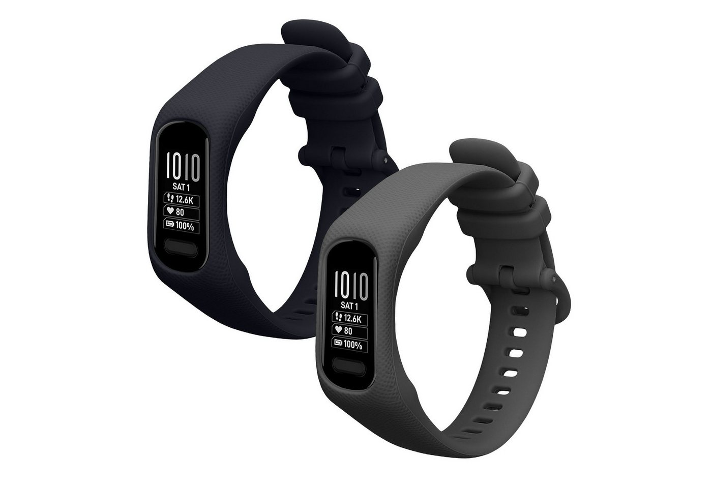 kwmobile Smartwatch-Armband 2x Uhrenarmband für Garmin vivosmart 5 / Smart 5 Armband, Fitnesstracker Band Set aus TPU Silikon - Ersatzarmband Smartwatch