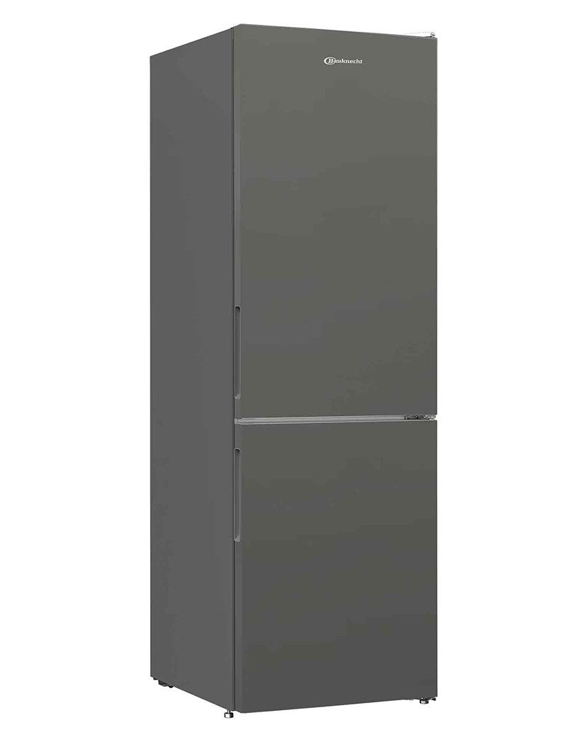 BAUKNECHT Kühlschrank Edelstahloptik KGL EVO 185 IN, 185 cm hoch, 59,5 cm breit, LessFrost, 4 Ablagen, 3 Türfächer, Edelstahloptik
