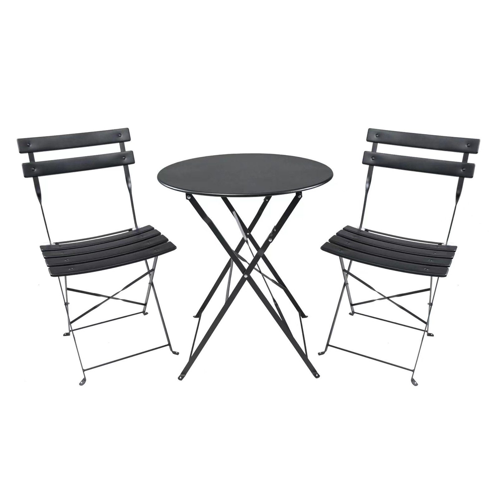 HTILiving Balkonset Balkonmöbel Cavo, (Set, 3tlg., 1 Tisch, 2 Stühle