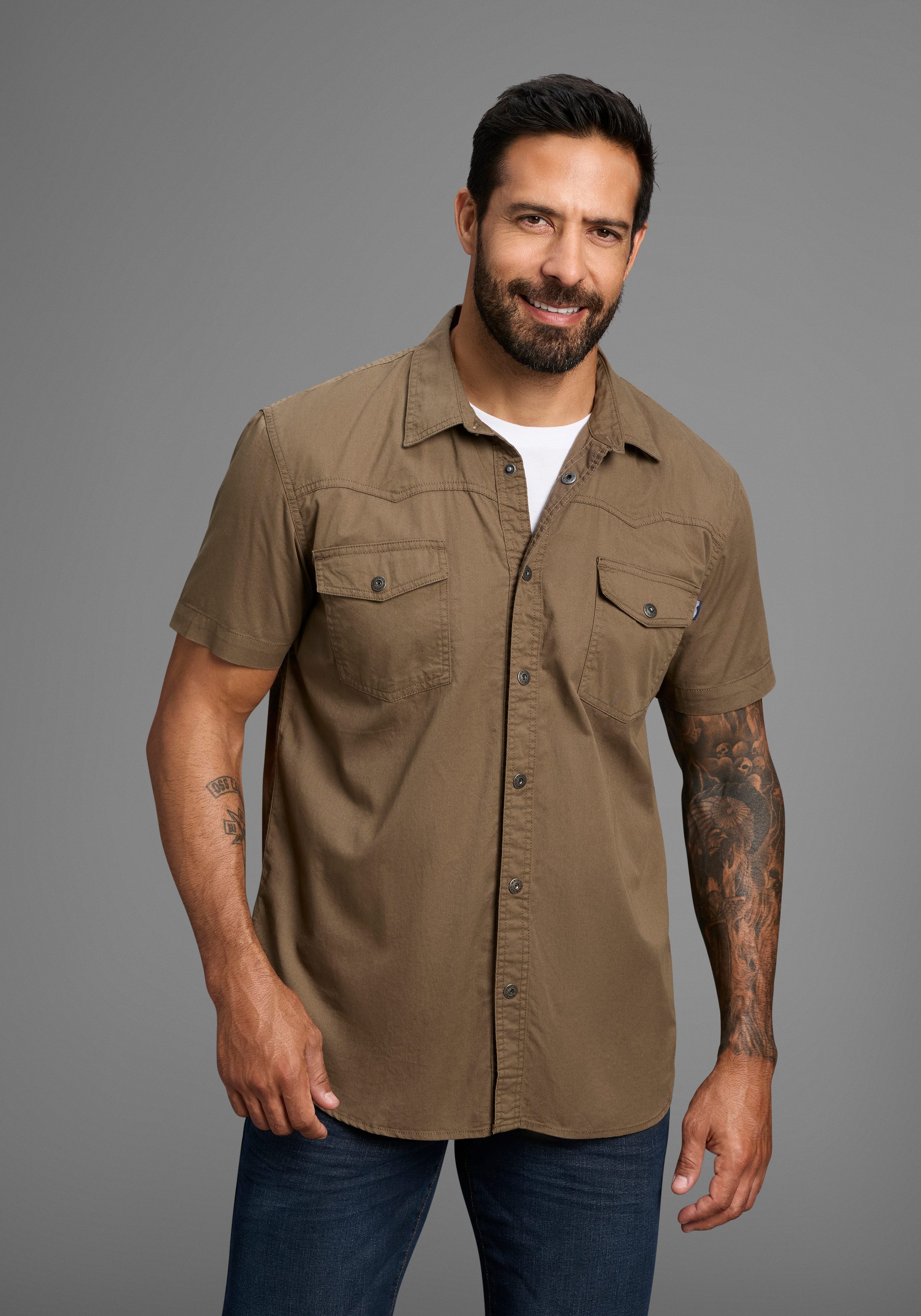 Arizona Kurzarmhemd im Western-Stil günstig online kaufen