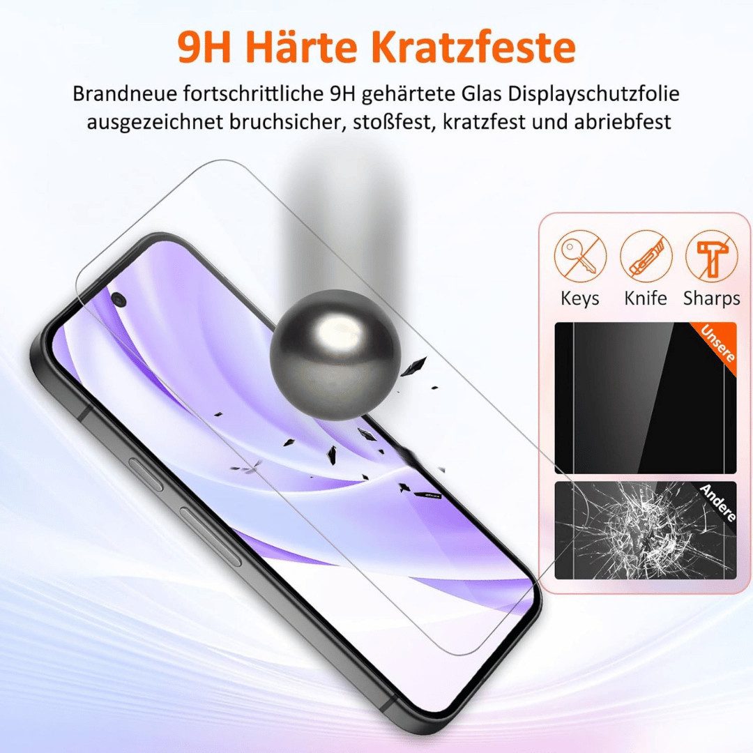 SmartUP Displayschutzglas 2X Schutzglas für Google Pixel 10A Display Panzerfolie Full Screen 9H für Google Pixel 10A, 2 Stück, Rundumschutz, passgenaue Verarbei – Bild 4 von 5