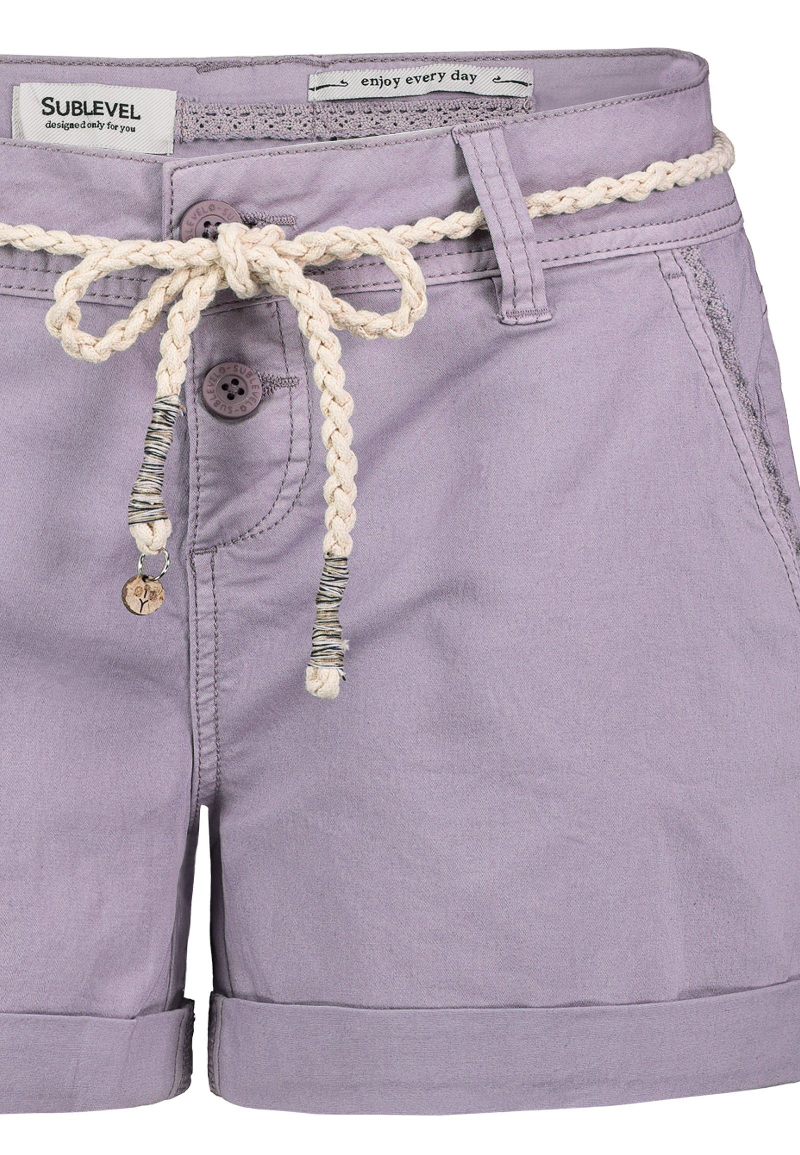 SUBLEVEL Bermudas Damen Short Bermuda kurze Hose Sommer Chino Stoff Hotpant günstig online kaufen