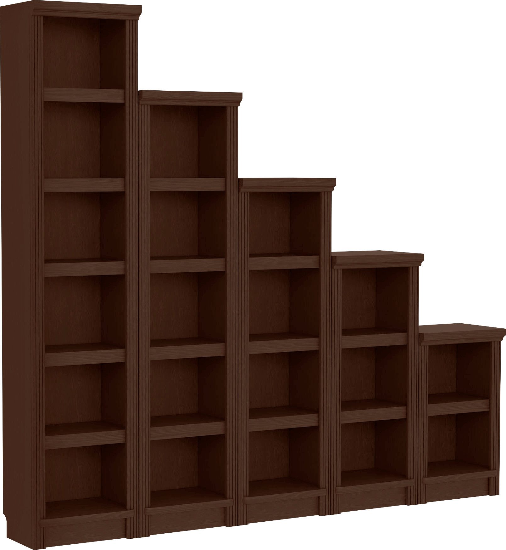 Home affaire Bibliothek Soeren Stege, 5-tlg., Aus Massiver Kiefer