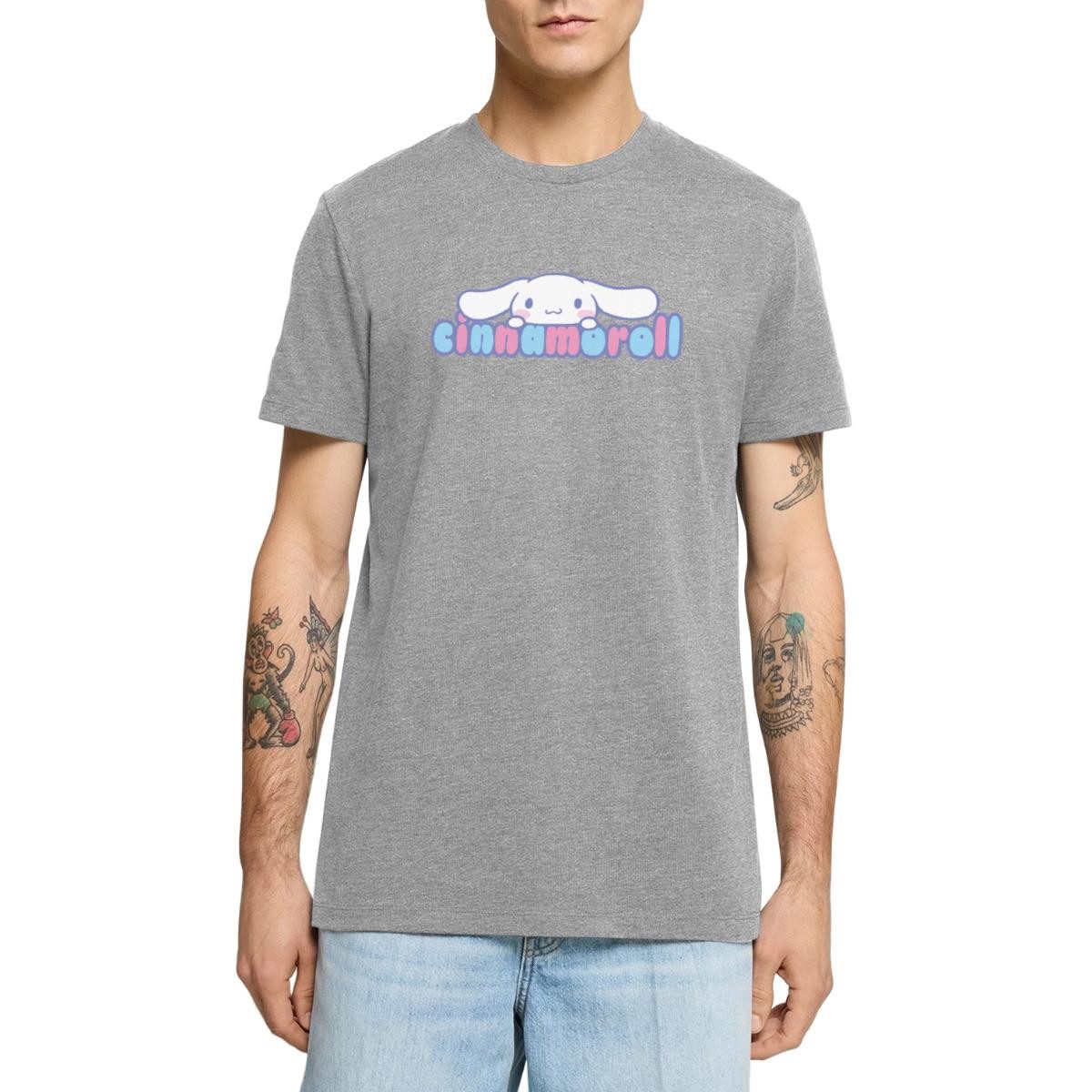 T-Shirt Cinnamoroll Guckt Über Schriftzug Männer Premium T-Shirt