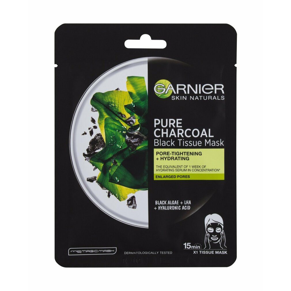 GARNIER Gesichtsmaske Garnier Pure Charcoal Black Tissue Mask