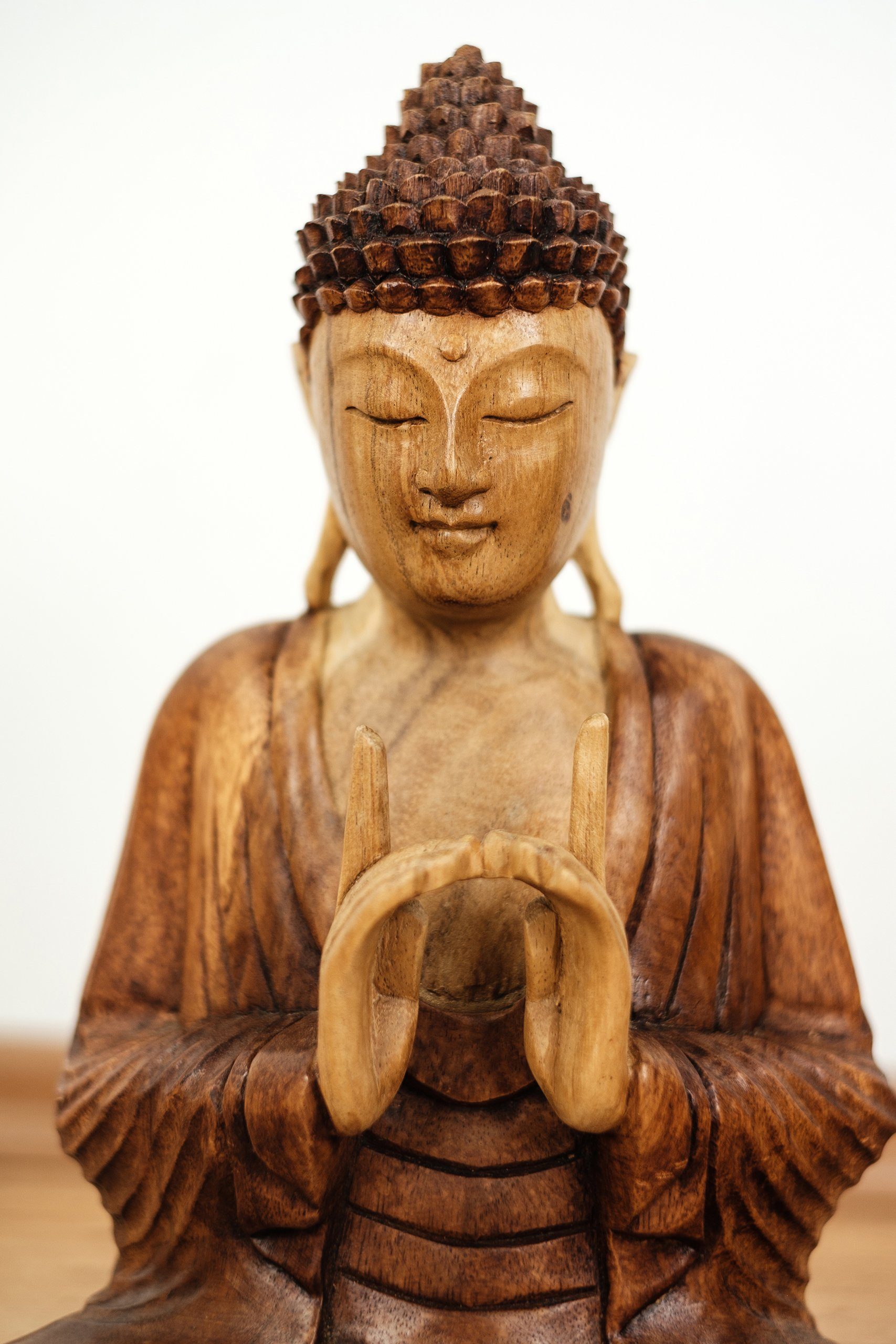 livasia Buddhafigur livasia Buddha Skulptur aus Holz, Statue (30cm/50cm Höh günstig online kaufen