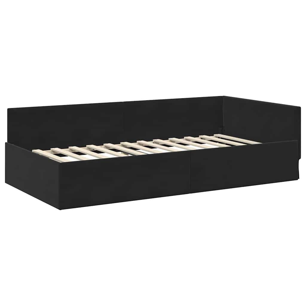 vidaXL Bett Eckbettgestell Schwarz 90 x günstig online kaufen