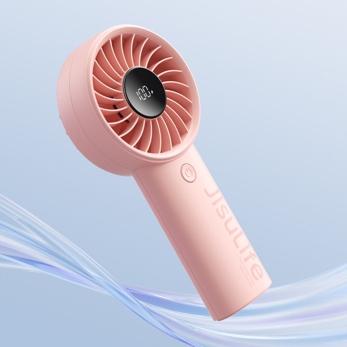 Jisulife Handventilator Life4, LED Anzeige mit 5 Stufen und bis zu 13 Stunden Laufzeit
