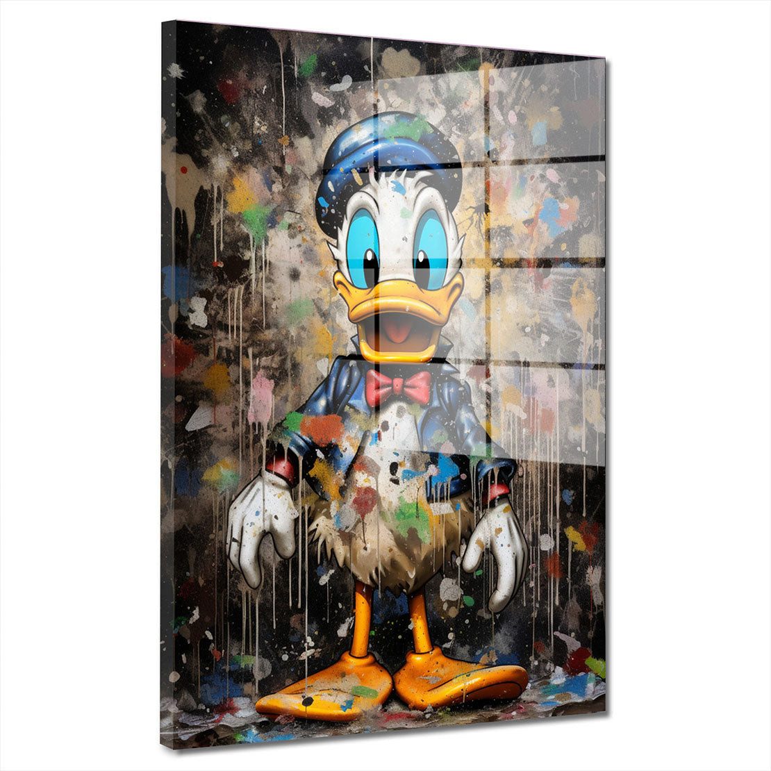 Acrylglasbild Abstrakt Comic Duck Pop Art Colour Acrylglas Wandbild Bild Wanddeko XL