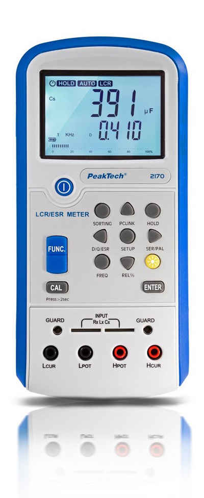 PeakTech Multimeter PeakTech P 2170: LCR-/ESR-Meter, 100 Hz - 100 kHz, mit USB, (1 St)