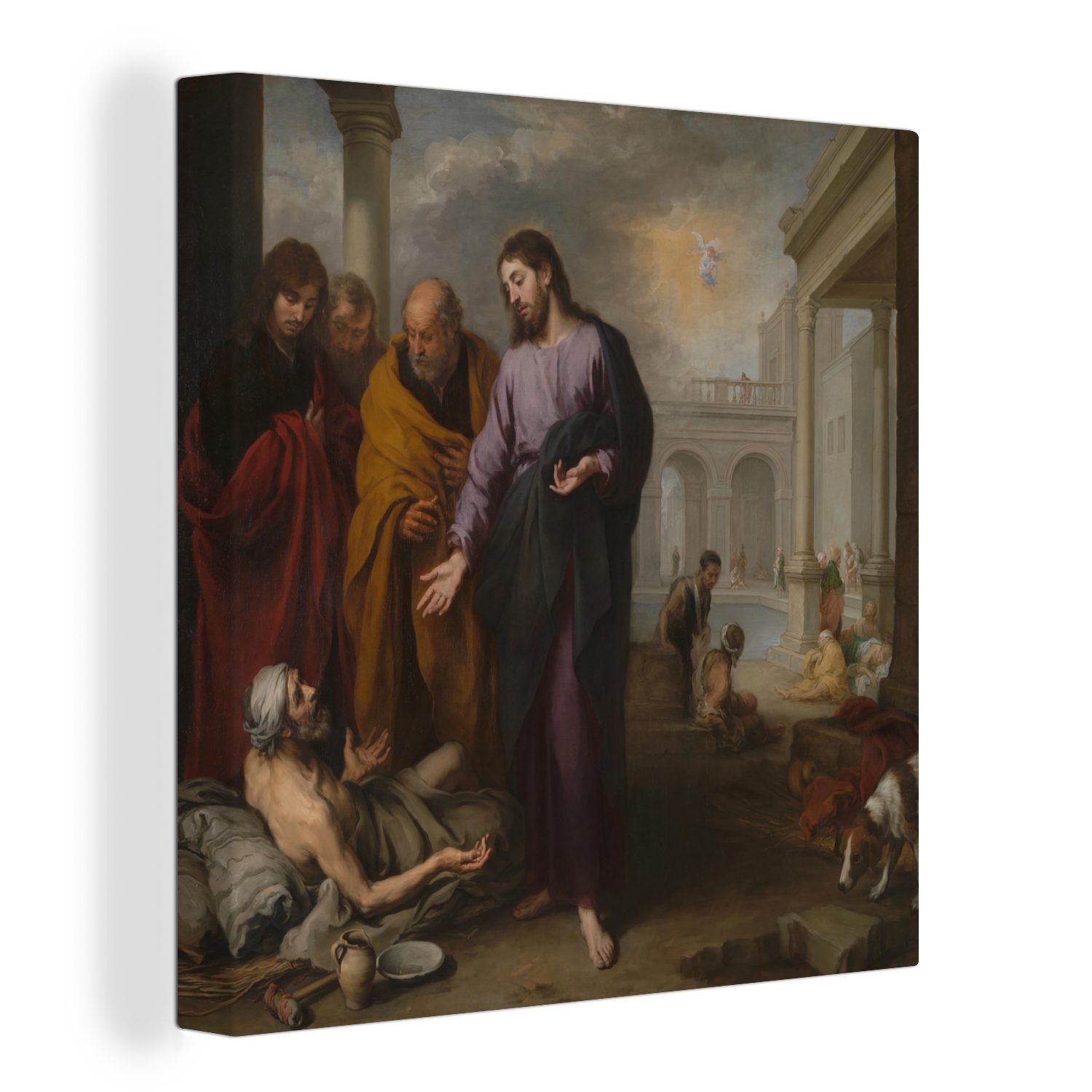 OneMillionCanvasses® Leinwandbild Christus heilt den Gelähmten am Teich