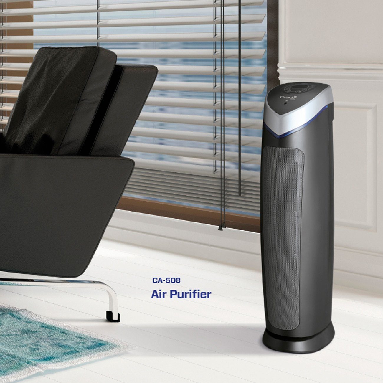 Clean Air Optima Luftreiniger CA-508 - HEPA-Filter, UV-C - Ionisator, für 80 m² Räume, CA-508 beträgt 240 M³ Teilchenfreie Luft/Stunde