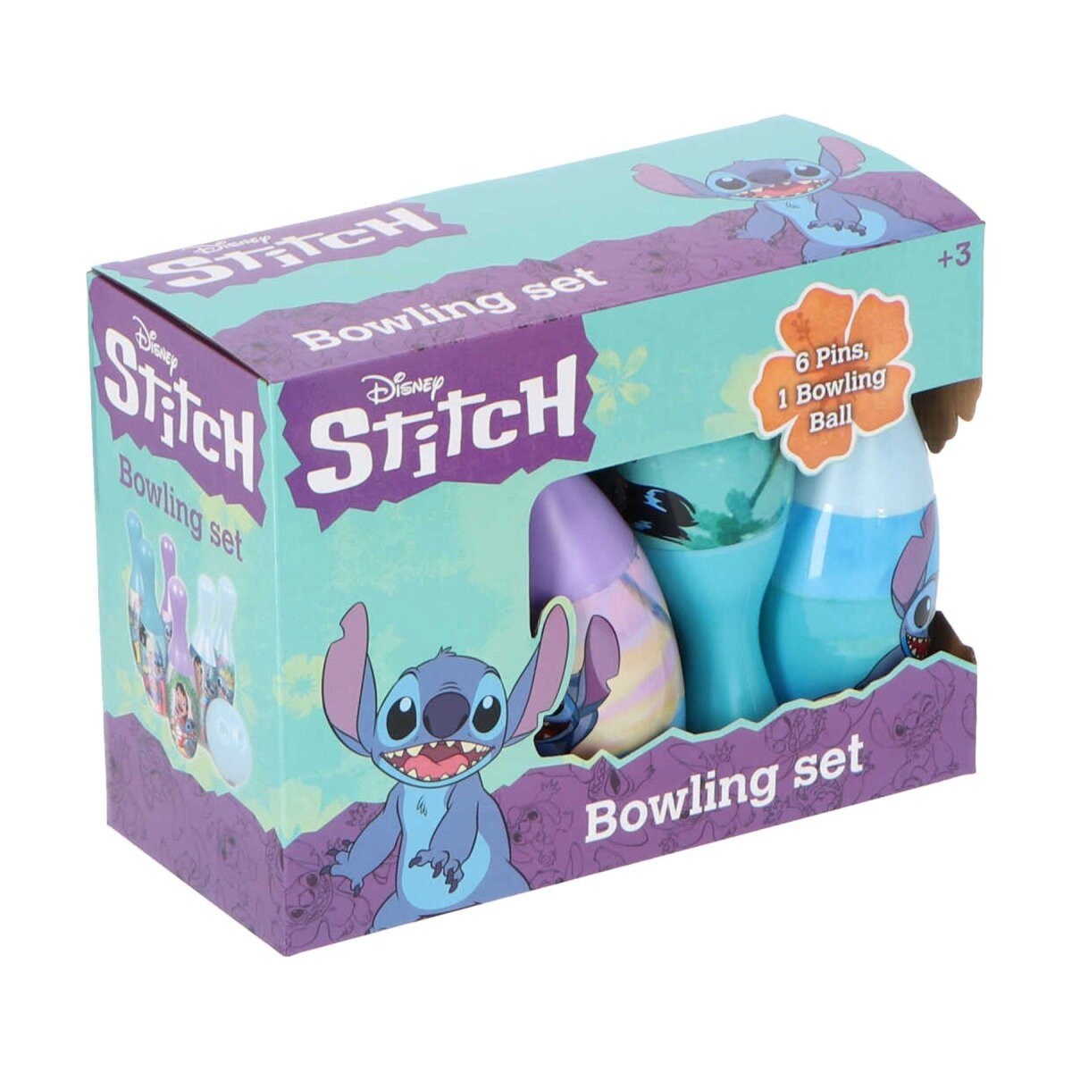 Lilo & Stitch Spiel Lilo & Stitch Bowling-Set für Kinder 6 Pins und 1 Bowlingkugel