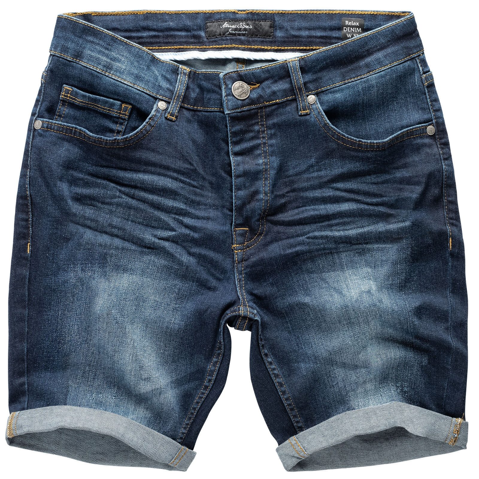 Amaci&Sons Jeansshorts MAYWOOD Jeansshort Herren Bermuda kurze Männer Hose Regular Fit