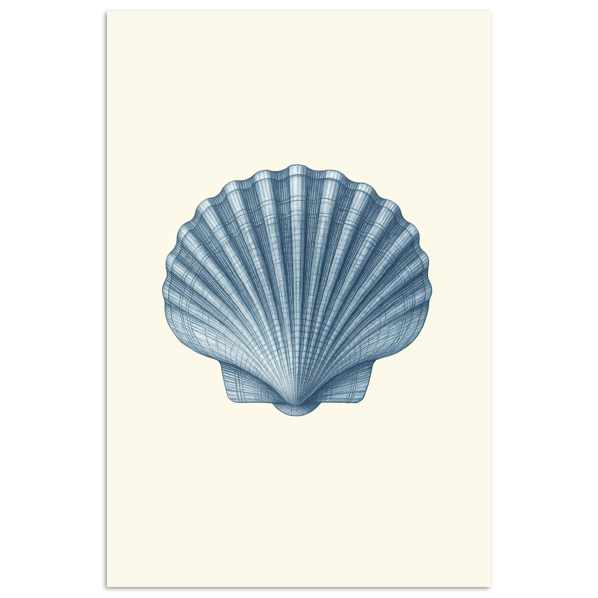 MuchoWow Poster Rippung - Blau - Schale, (1 St), Poster ohne Rahmen, Wandbild, Wandposter, 20x30 cm