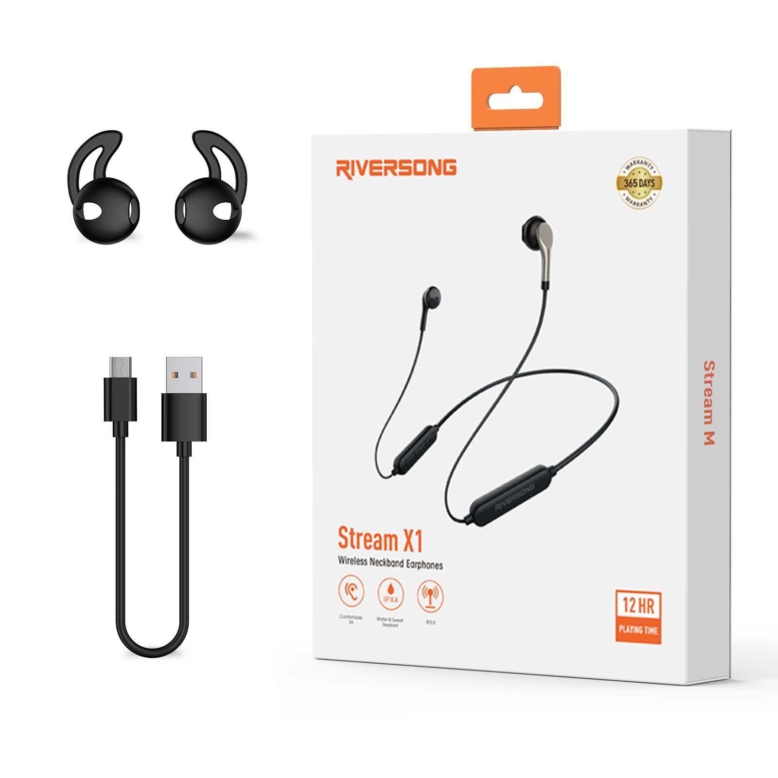 RIVERSONG »Stream X1 Kopfhörer« wireless In-Ear-Kopfhörer (IPX4 Wasserdicht  und staubdicht, HD-Klang, Flexibles Kabel) online kaufen | OTTO