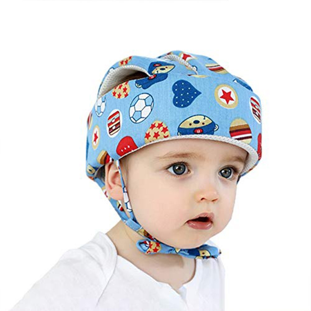 Baby Helm Kleinkind Schutzhut Kopfschutz Baumwolle Hut Verstellbarer Schutzhelm 