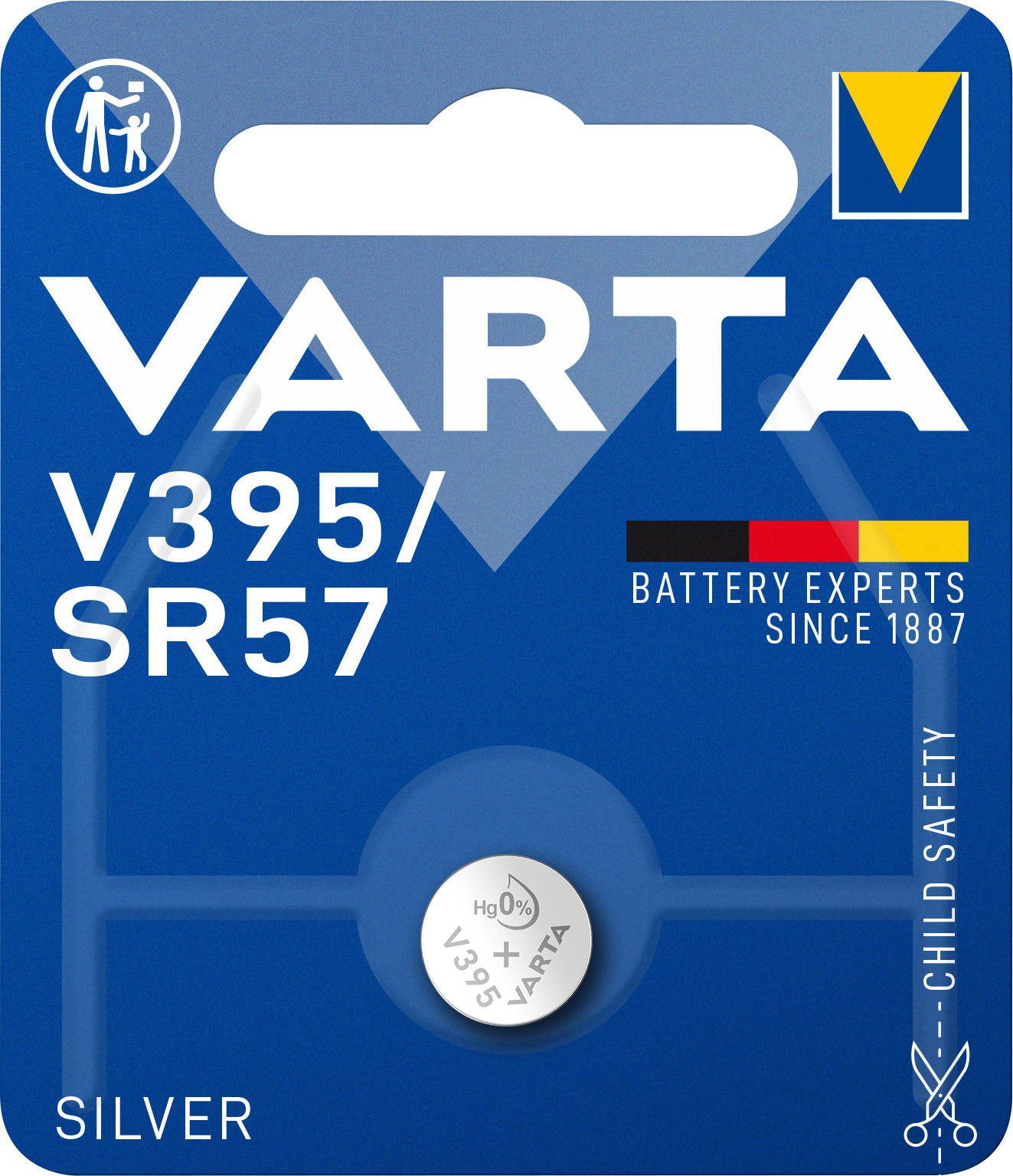 VARTA 1 Watch V 395 / SR57 Silver Oxide Uhrenbatterie Blister Batterie