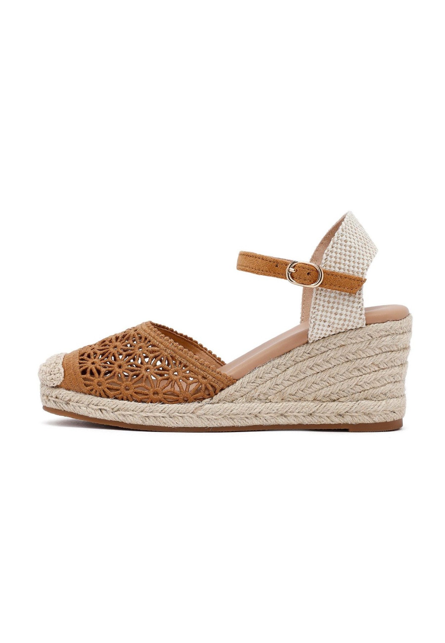 Derimod Espadrilles mit Keilabsatz aus Textil Espadrille Synthetikfutter, T günstig online kaufen