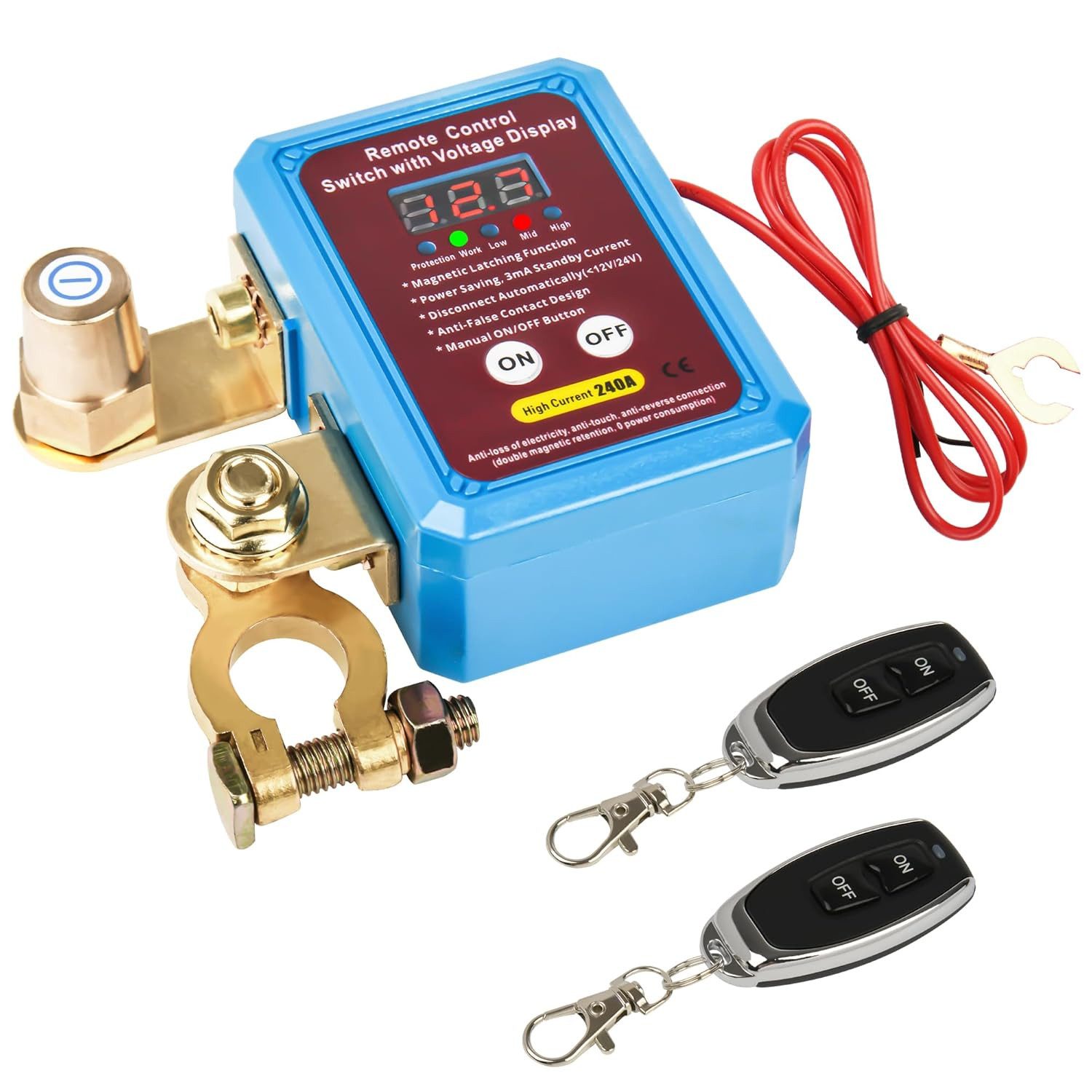 Batteriepolklemme Auto Batterie-Trennrelais Stromschalter Isolator Schalter Unterbrecher