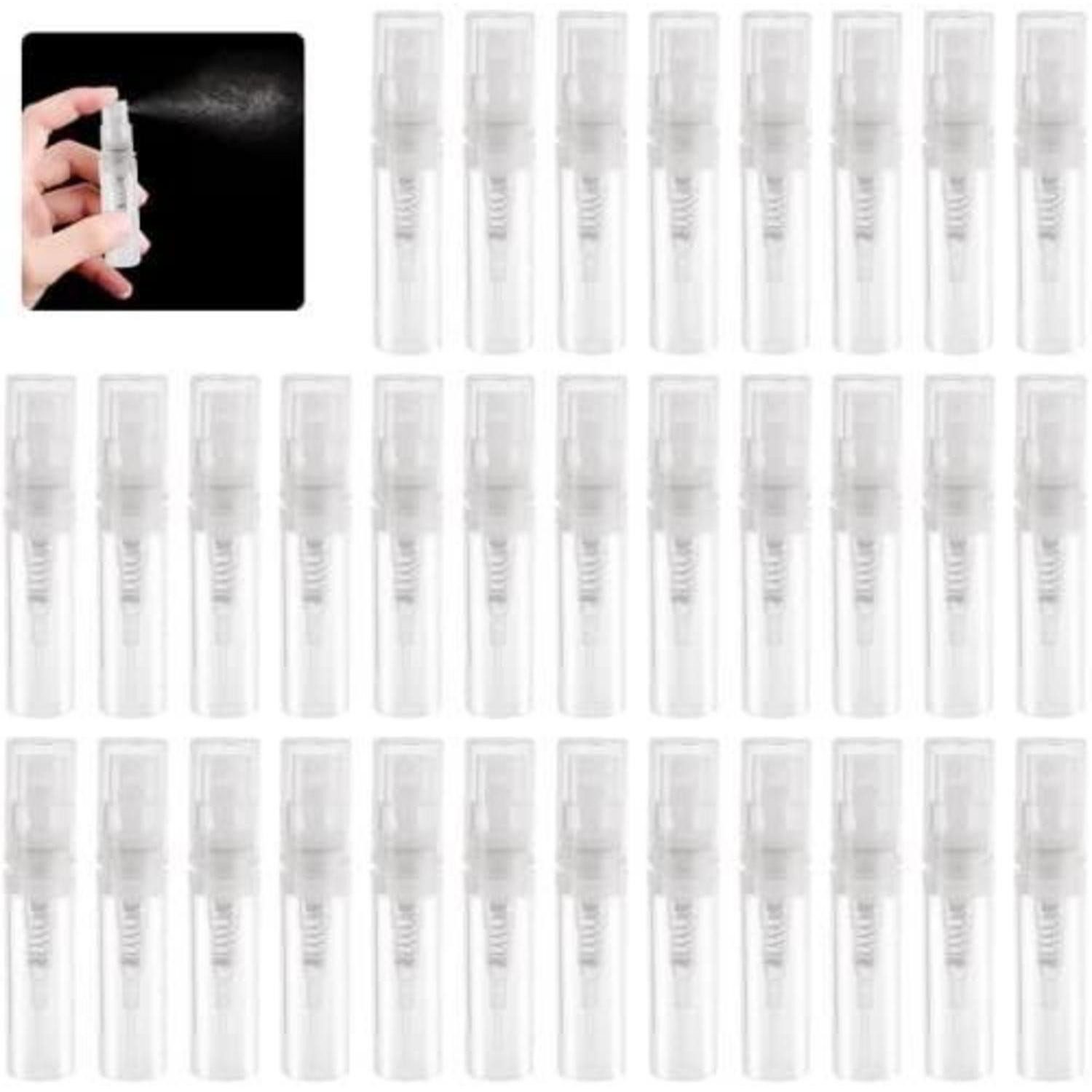 LuxusKollektion Sprühflasche Parfümzerstäuber 3ml Mini Sprühflaschen Transparent 80 Stk, (80-tlg)