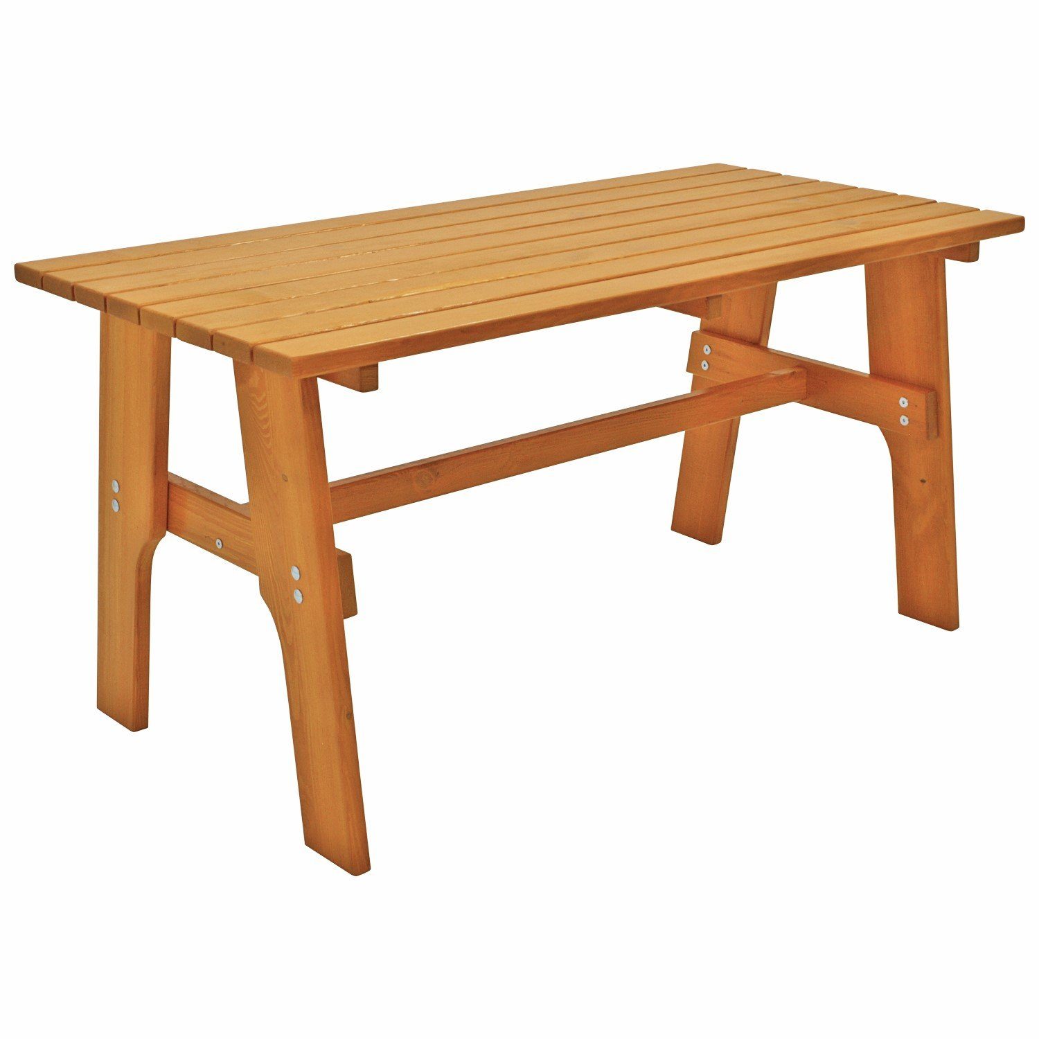 DEGAMO Gartentisch FREITAL (1-St), rechteckig 72x150cm, massive Kiefer hell lackiert