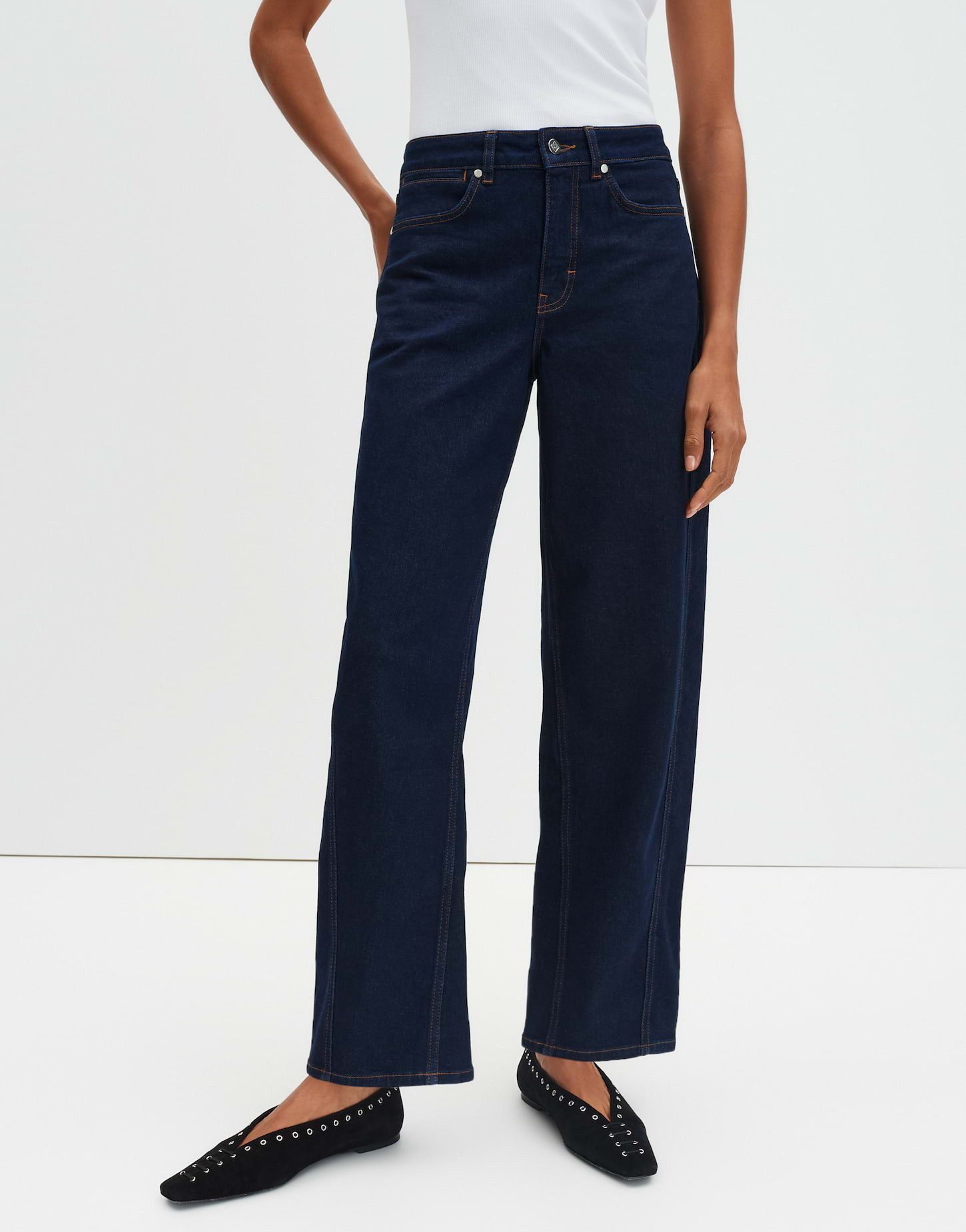 someday Relax-fit-Jeans CELLMA LONG BARREL aus Denim Mid Rise ovaler Beinve günstig online kaufen