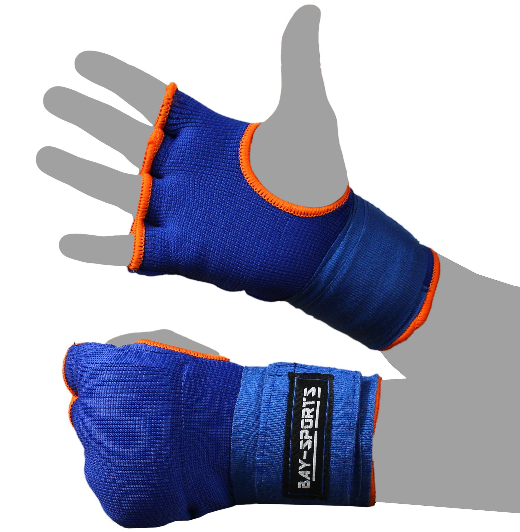 BAY-Sports Boxbandagen Fast gepolsterte Box-Bandagen Бинты для рук blau