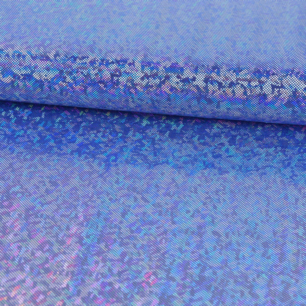 SCHÖNER LEBEN. Stoff Jerseystoff Stretch Jersey Glitzer holografisch uni dunkelblau 1,5m, mit Metallic-Effekt