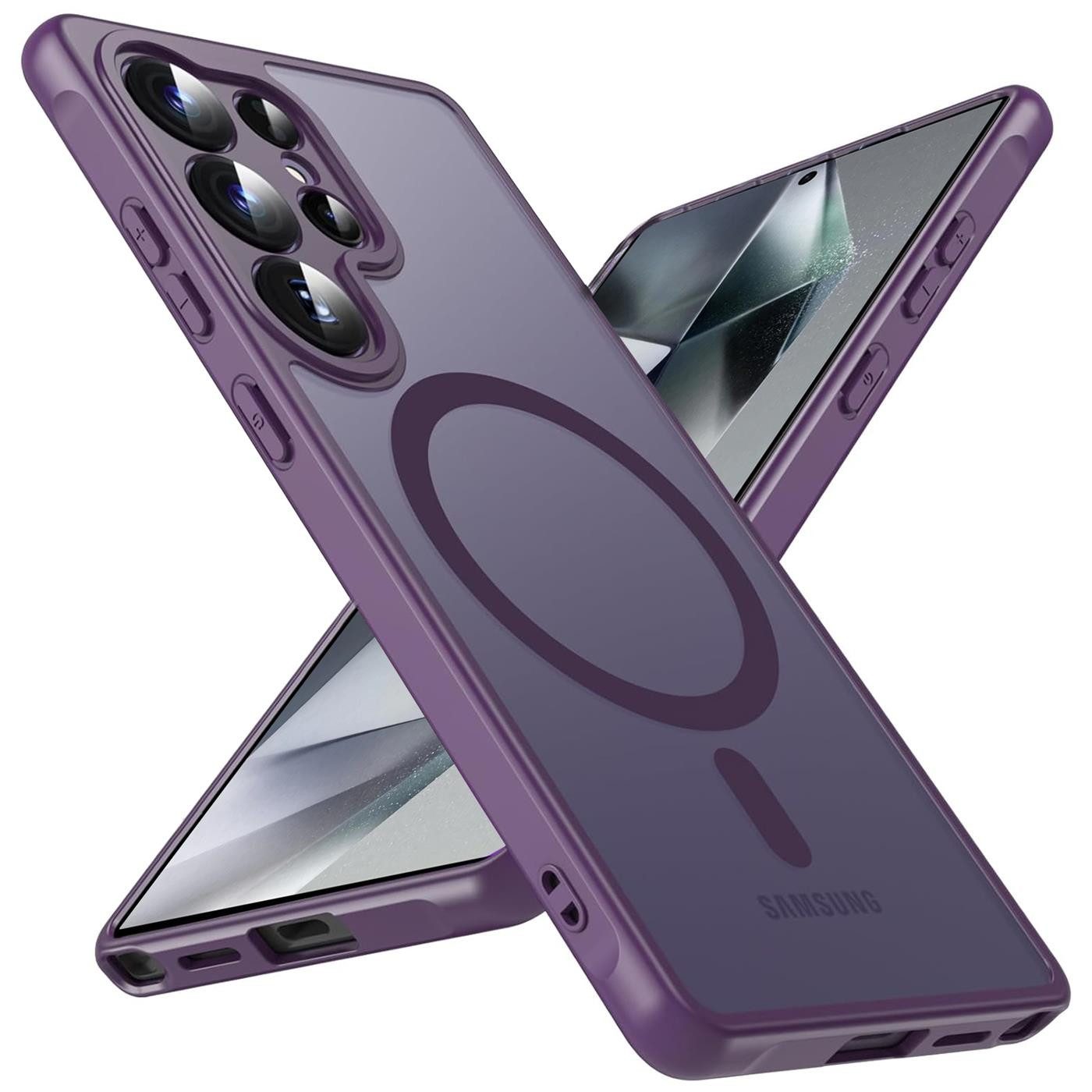 CoolGadget Handyhülle für Samsung Galaxy S24 Ultra 6,8 Zoll, Kamera Schutz Hülle Silikon Hard Case Schutzhülle für Magsafe Zubehör