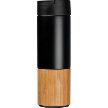Livepac Office Trinkflasche Vakuum Trinkflasche / aus Edelstahl und Bambus / Füllmenge 0,5l