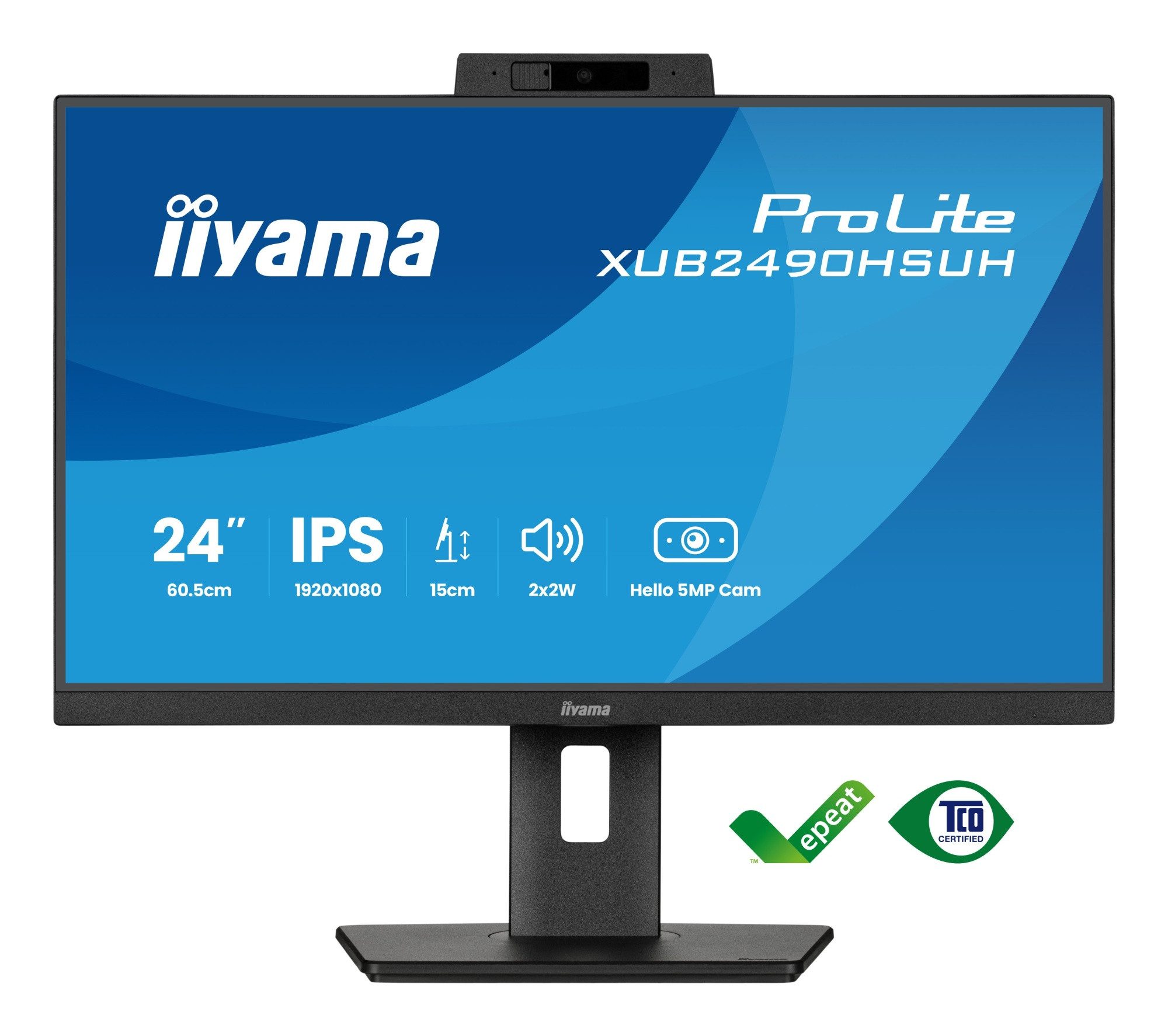 Iiyama XUB2490HSUH-B2 TFT-Monitor (60,5 cm/23.8 ", 1920 x 1080 px, Full HD, 4 ms Reaktionszeit, 100 Hz, LED)