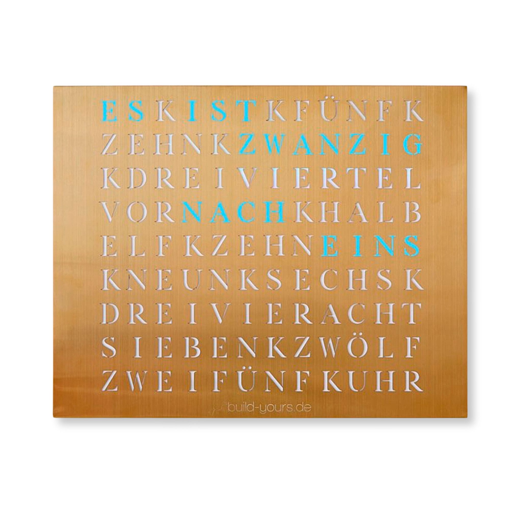 build-yours.de Wanduhr Wortuhr Jupiter in Deutsch günstig online kaufen