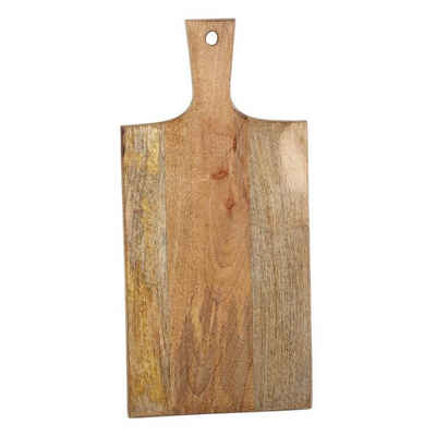 Casa Moro Servierbrett Servierbrett Holz 40cm lang mit Griff Servierplatte massiv, Mangoholz, Handgefertigt