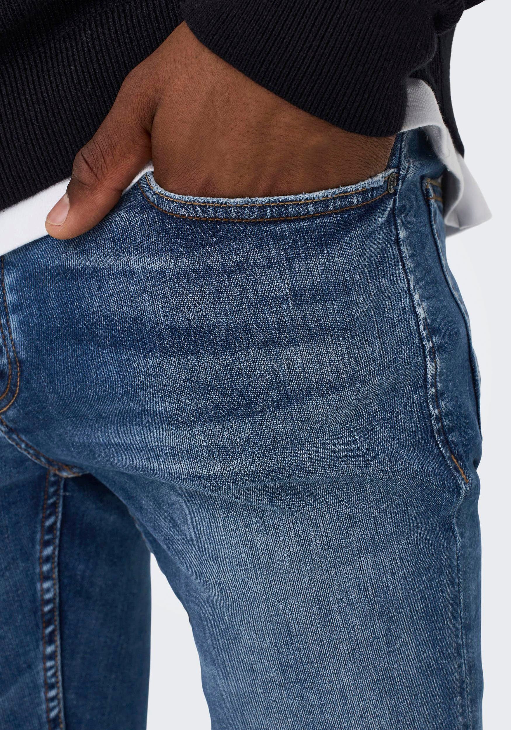 ONLY & SONS Skinny-fit-Jeans blue Warp denim