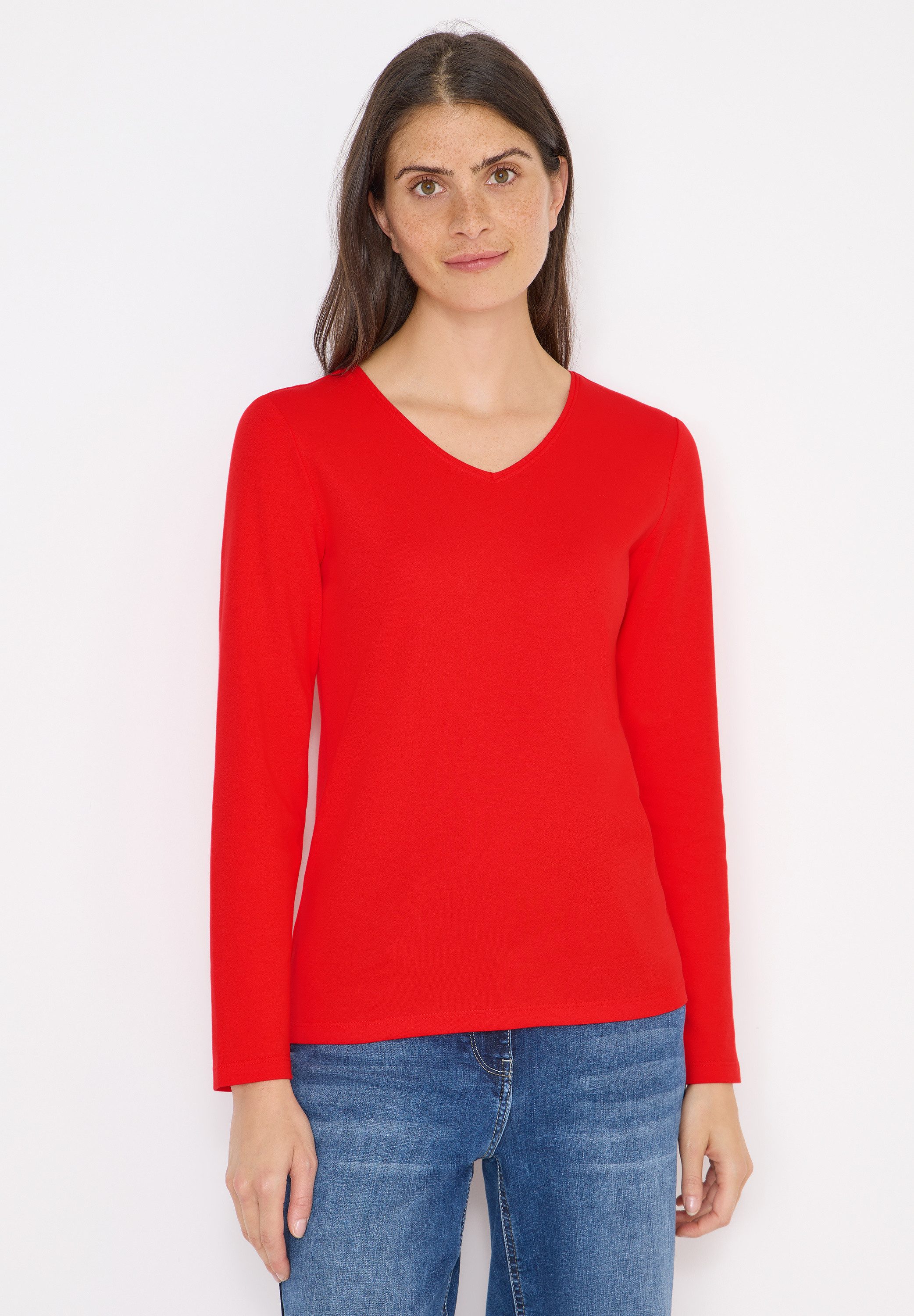 CECIL Langarmshirt aus reiner Baumwolle