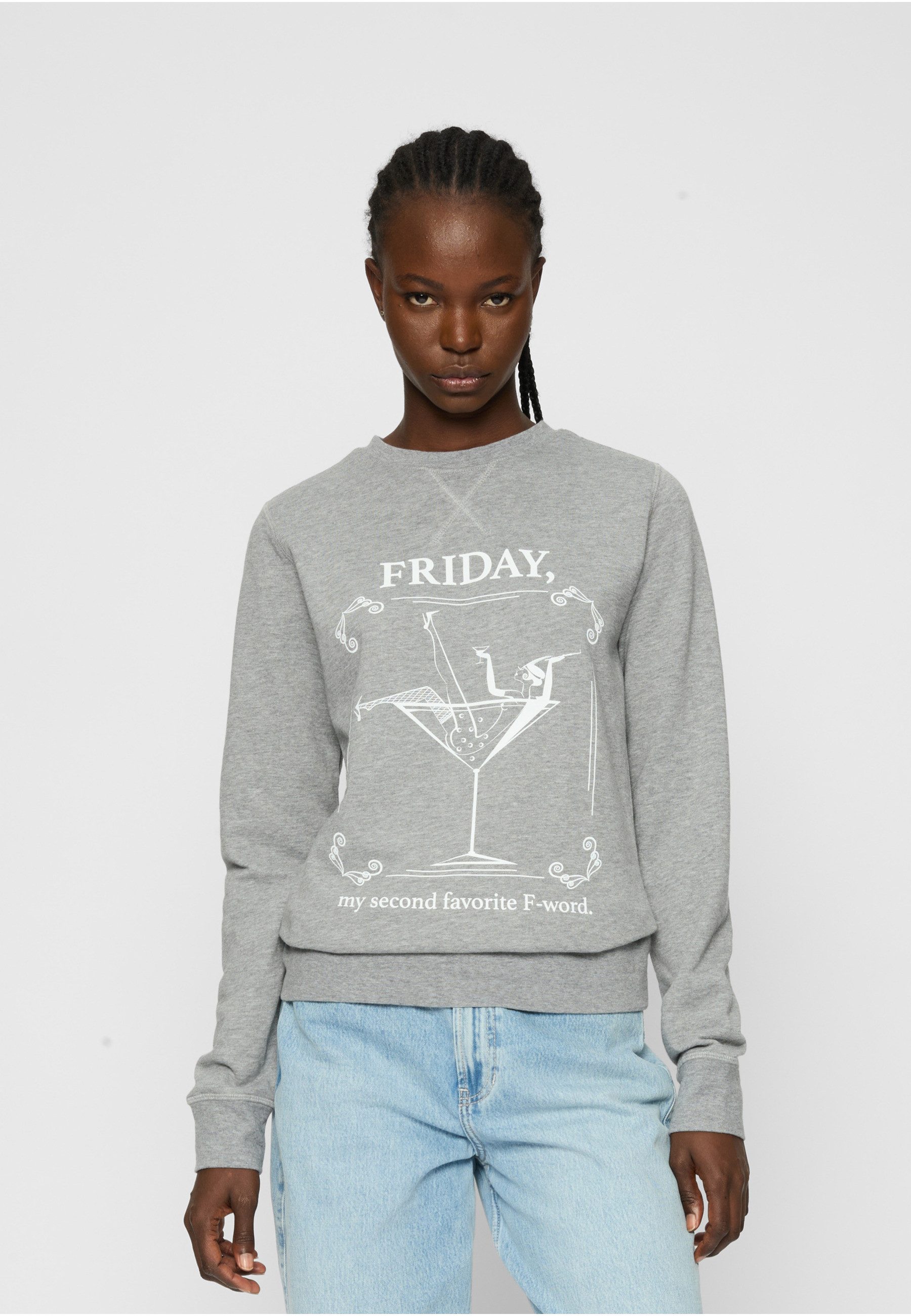 MisterTee Sweatshirt MisterTee Damen Ladies F-Word Crewneck (1-tlg)