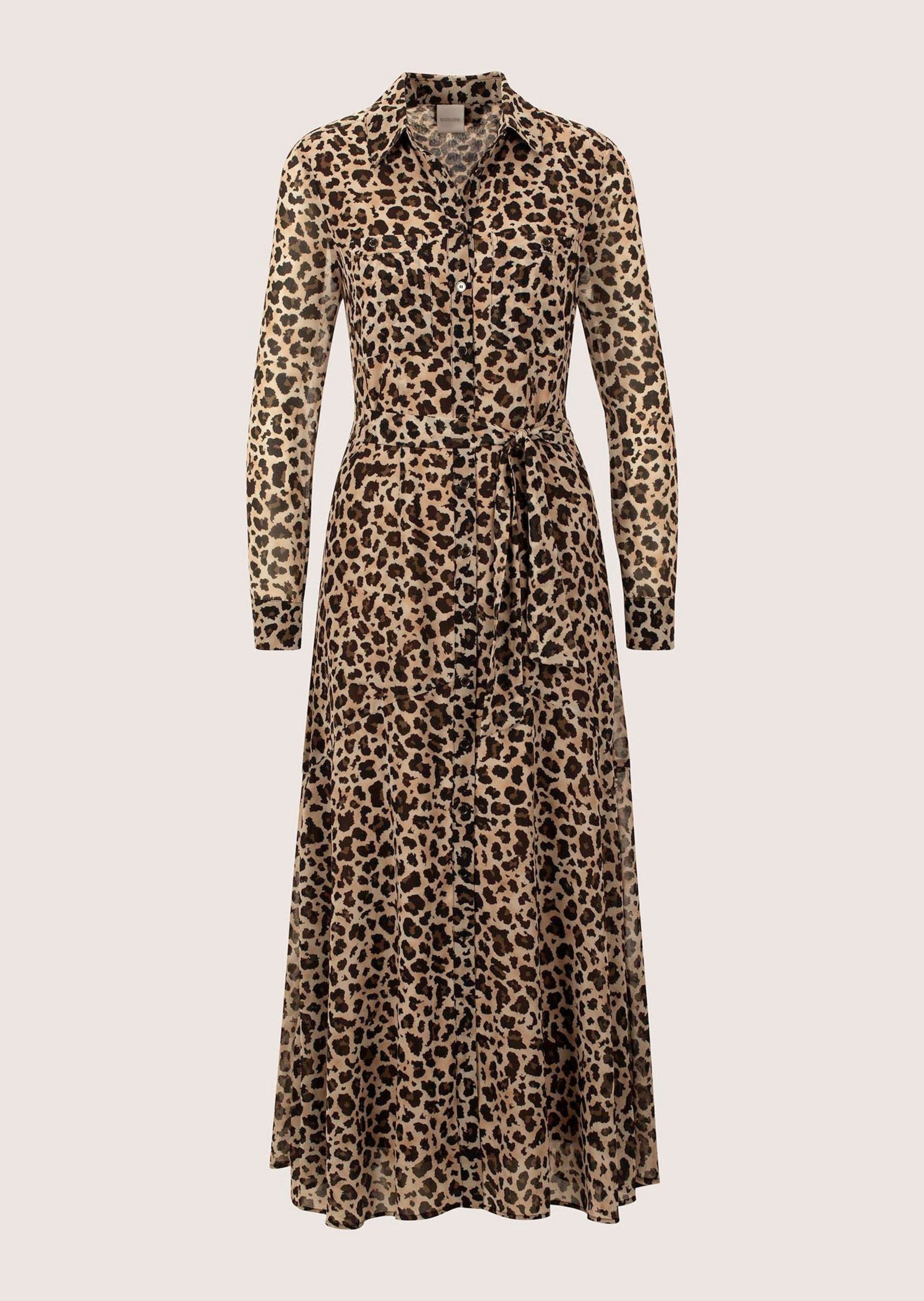 Maxikleid Druckkleid mit Leo-Muster