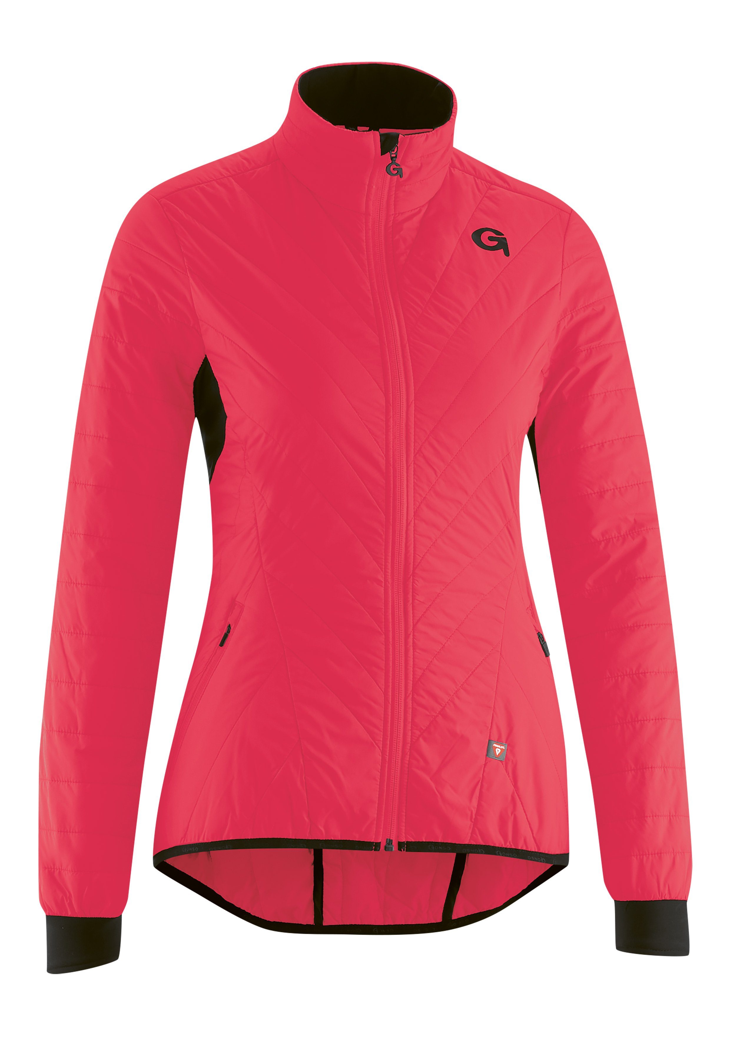 Gonso Fahrradjacke Teixeira Damen Primaloft-Jacke, warm, atmungsaktiv und winddicht neonpink | Jacken