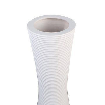 GILDE Dekovase GILDE Vase Crest - weiß - H. 38,5cm x D. 11cm