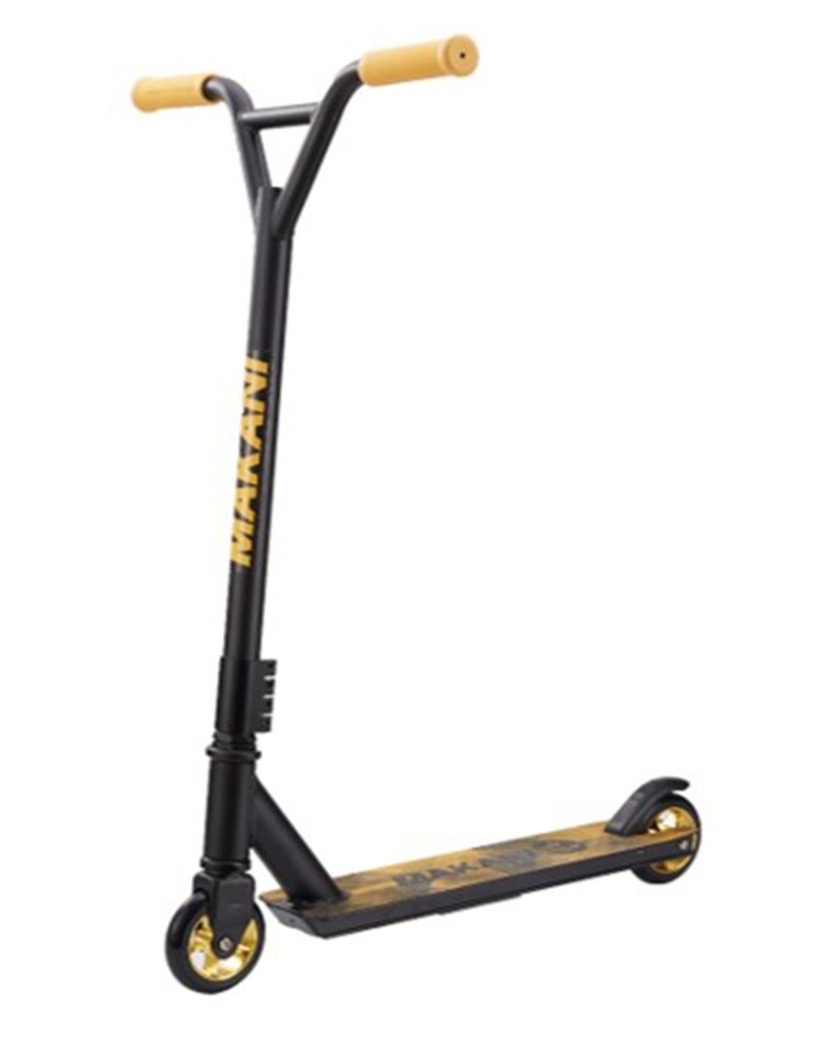 Makani Cityroller Scooter Gord, 88A ABEC7 drehbar, PU-Räder, 360° Hinterradbremse, gelb Griff
