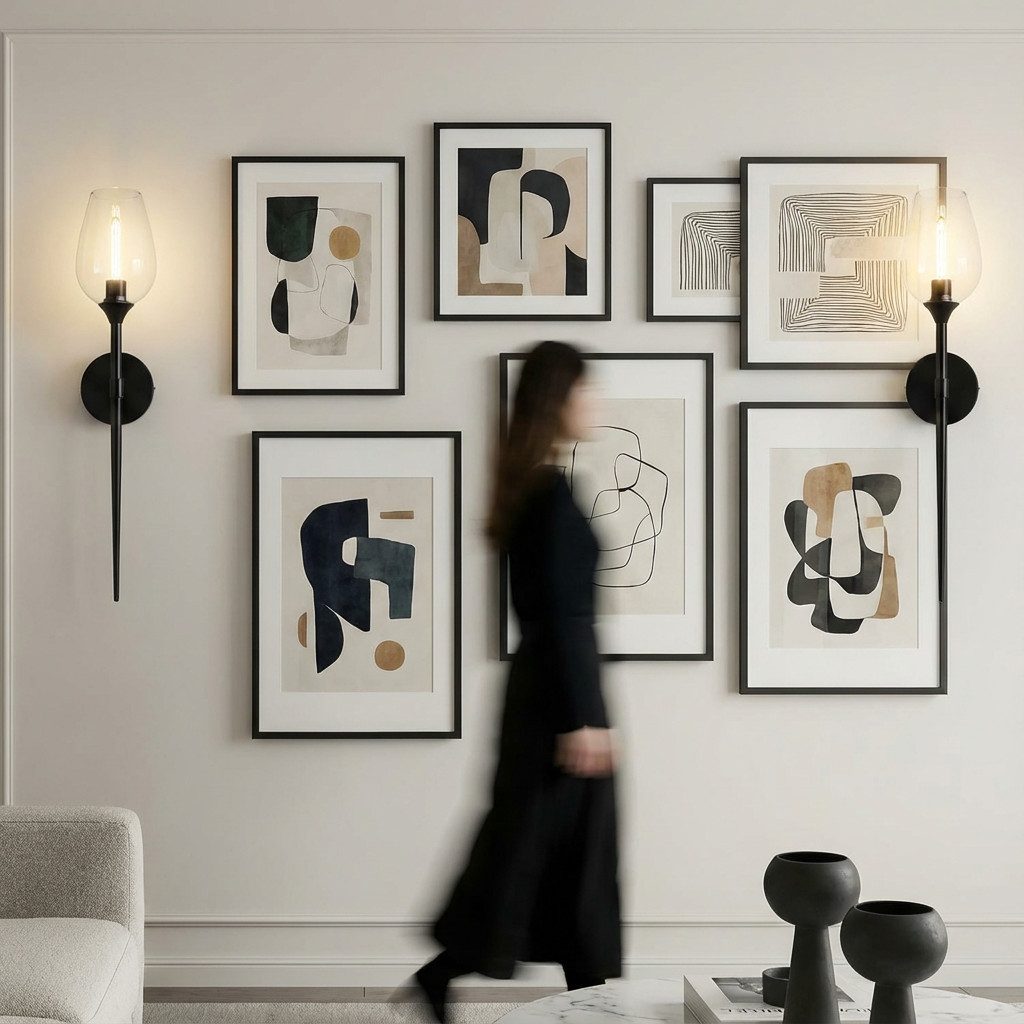 Sunicol Wandleuchte Schwarz Glas LED Wandleuchte mit E14-Glühlampe, 1/2 Stück, LED wechselbar, Vintage Industrielle Wandleuchte für Schlafzimmer, Wohnzimmer – Bild 5 von 5