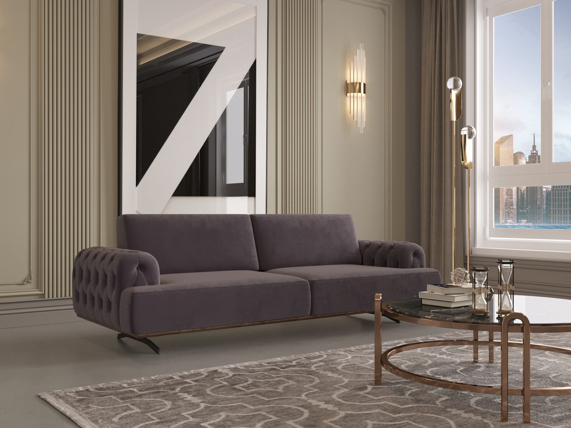 Möbeldreams Chesterfield-Sofa Chesterfield Sofa Modern Verstellbare Rückenlehne