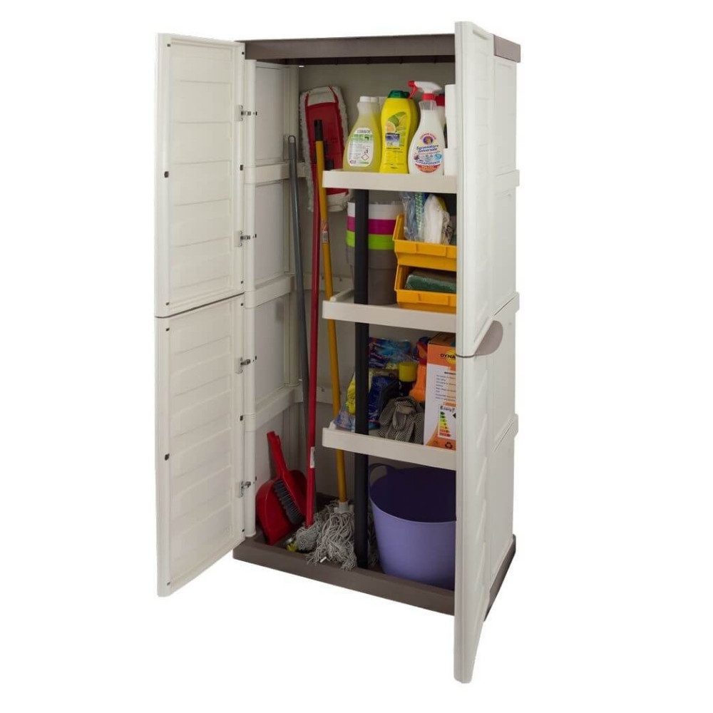 GarPet Garten-Geräteschrank Besenschrank Gartenschrank Kunststoff Putzschra günstig online kaufen