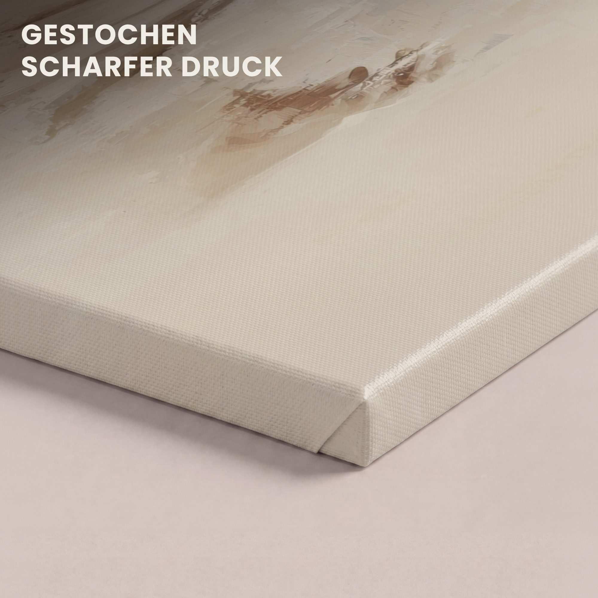 OneMillionCanvasses® Leinwandbild Porträt - Abstrakt - Jesus - Beige, Fotodruck (1 St), Leinwand Bilder Klein, Wand Dekoration Aesthetic 30x20 cm – Bild 3 von 5